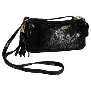 KGB Black Label Leather Reptile Print Crossbody Bag​​​​​​​​​​​​